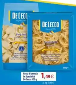 Docks Cash&Carry Pasta di semola Le Specialità De Cecco offerta