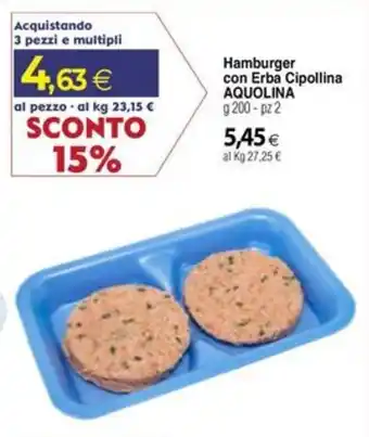 Hamburger con Erba Cipollina Aquolina