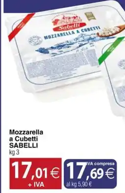 Docks Cash&Carry Mozzarella a Cubetti Sabelli offerta