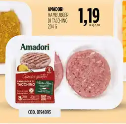 Carico Cash & Carry Amadori hamburger di tacchino offerta