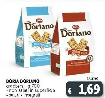 Deco Supermercati No crackers salati senza granelli di sale in superficie 700 g(ml) offerta