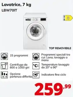 Comet Lavatrice, 7 kg LBW70IT offerta