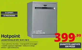 Comet Hotpoint lavastoviglie HFC 3C41 CW X offerta