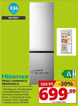 Comet Hisense Frigo Combinato RB440N4ACA offerta