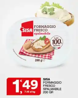 Sisa Sisa formaggio fresco spalmabile offerta