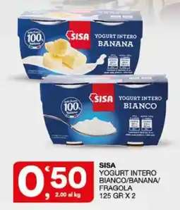 Sisa Sisa yogurt intero bianco/banana/fragola offerta