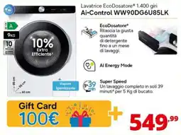Comet Lavatrice EcoDosatore Ai-Control offerta