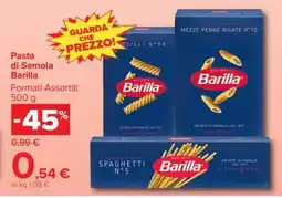 Carrefour PASTA DI SEMOLA BARILLA offerta