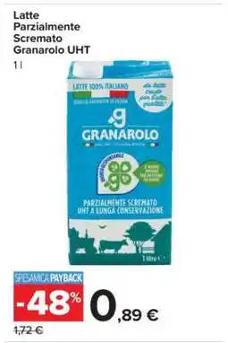 Carrefour Latte Parzialmente Scremato Granarolo UHT offerta