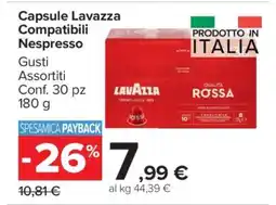 Carrefour Capsule Lavazza Compatibili Nespresso offerta