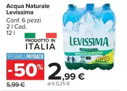 Carrefour Acqua Naturale Levissima offerta