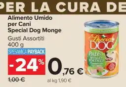 Carrefour Alimento Umido per Cani Special Dog Monge offerta