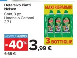 Carrefour Detersivo Piatti Nelsen offerta