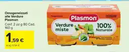 Carrefour Omogeneizzati alle Verdure Plasmon offerta