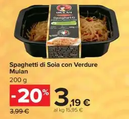 Carrefour Spaghetti di Soia con Verdure Mulan offerta