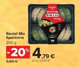 Carrefour Ravioli Mix Apericena offerta