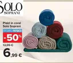 Carrefour Plaid in Coral Solo Soprani offerta