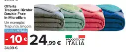 Carrefour Trapunta Bicolor Double Face in Microfibra offerta