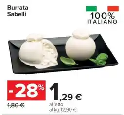 Carrefour Burrata Sabelli offerta