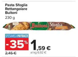 Carrefour Pasta Sfoglia Rettangolare Buitoni offerta