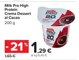 Carrefour Milk Pro High Protein Crema Dessert al Cacao offerta