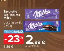 Carrefour Tavolette Big Tablets Milka offerta