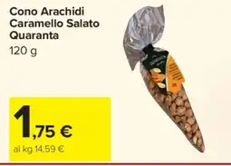Carrefour Cono Arachidi Caramello Salato Quaranta offerta