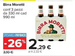 Carrefour BIRRA MORETTI offerta