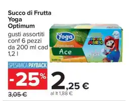 Carrefour Succo di Frutta Yoga Optimum offerta