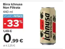 Carrefour Birra Ichnusa non filtrata offerta