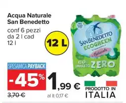 Carrefour Acqua Naturale San Benedetto offerta