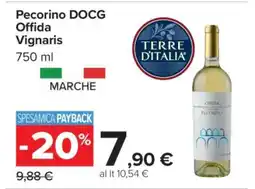 Carrefour Pecorino DOCG Offida Vignaris offerta