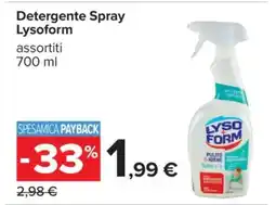 Carrefour Detergente Spray Lysoform offerta