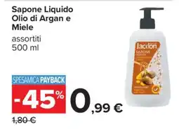 Carrefour Sapone Liquido Olio di Argan e Miele offerta