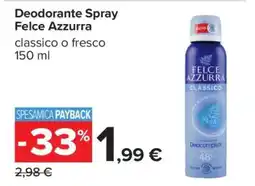 Carrefour Deodorante Spray Felce Azzurra offerta