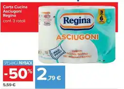 Carrefour Carta cucina Asciugoni REGINA offerta