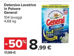 Carrefour DETERSIVO LAVATRICE IN POLVERE GENERAL offerta
