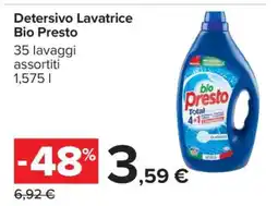 Carrefour Detersivo Lavatrice Bio Presto offerta