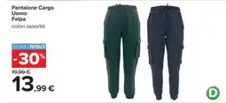 Carrefour Pantalone Cargo Uomo Felpa offerta