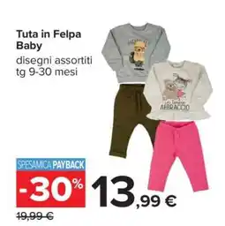 Carrefour Tuta in Felpa Baby offerta