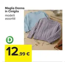 Carrefour Maglia Donna in Ciniglia offerta