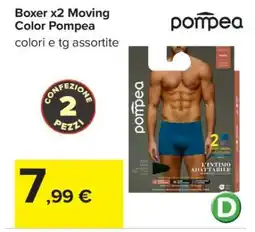 Carrefour Boxer x2 Moving Color Pompea offerta