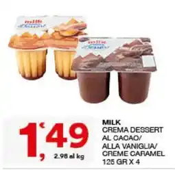 Sisa Milk crema dessert offerta
