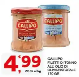 Sisa Callipo filetti di tonno all'olio di oliva/naturale offerta