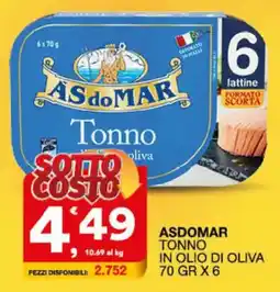 Sisa Asdomar tonno in olio di oliva offerta