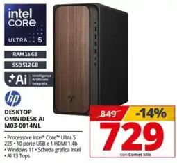 Comet HP DESKTOP OMNIDESK AI offerta