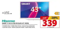 Comet Hisense SMART TV 4K ULTRA HD QLED 43" offerta