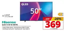 Comet Hisense QLED TV 50"4K 50E79S offerta