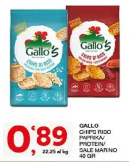 Sisa Gallo chips riso paprika/protein/sale marino offerta