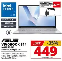 Comet Asus Vivobook S14 Notebook offerta